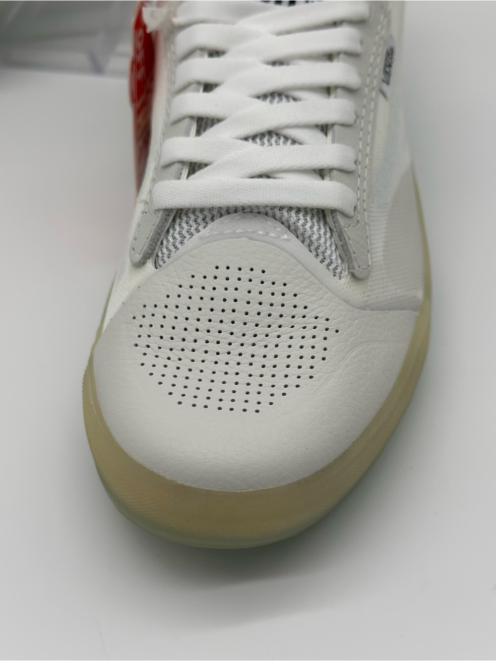 Vans Men’s White Low-Top Sneakers with Translucent Yellow Sole - Picture 2 of 11